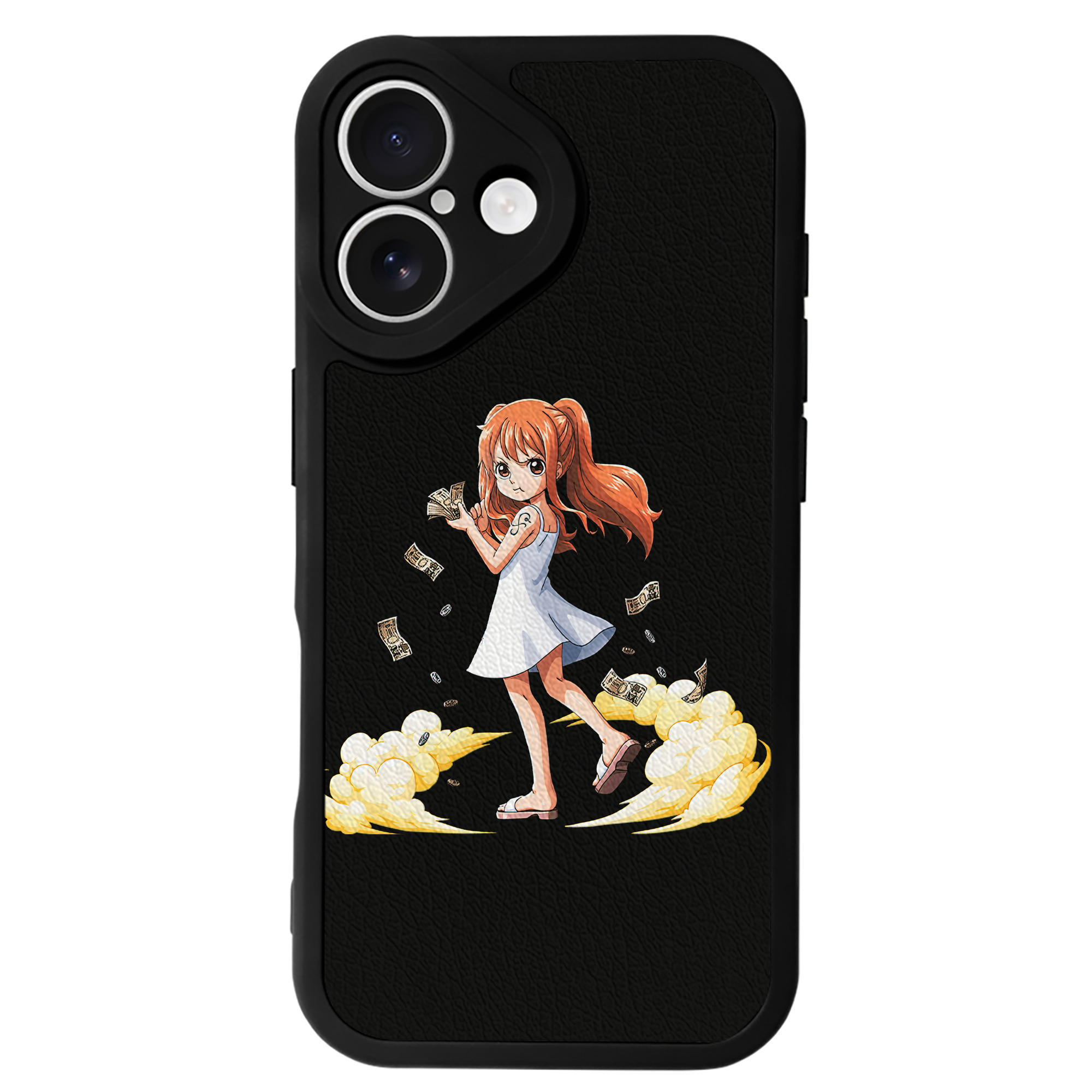 （画像用） ワンピース ナミ ONE PIECE Nami 【iPhone 16シリーズ対応】シリコンスマホケース（レザー調） 材質：シリコン